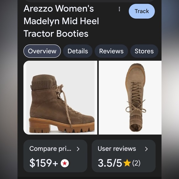 Arezzo Madelyn Suede Leather Lug Sole Ankle Lace-Up Boot Casual Tan NWT Size 7.5 - Picture 12 of 13